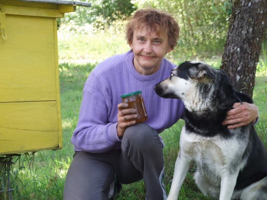TIKKO NO STROPA izņemts medus ir visgardākais — uzskata Daina Kuģina. Arī mājas sargam reizēm garšo medus.