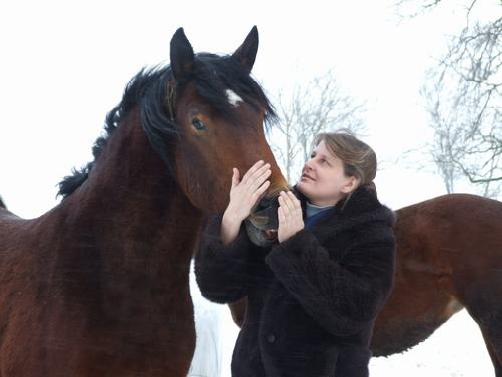 irgs ir jāizjūt. Zaiga Kišmarija ar vienu no saviem mīluļiem. 
