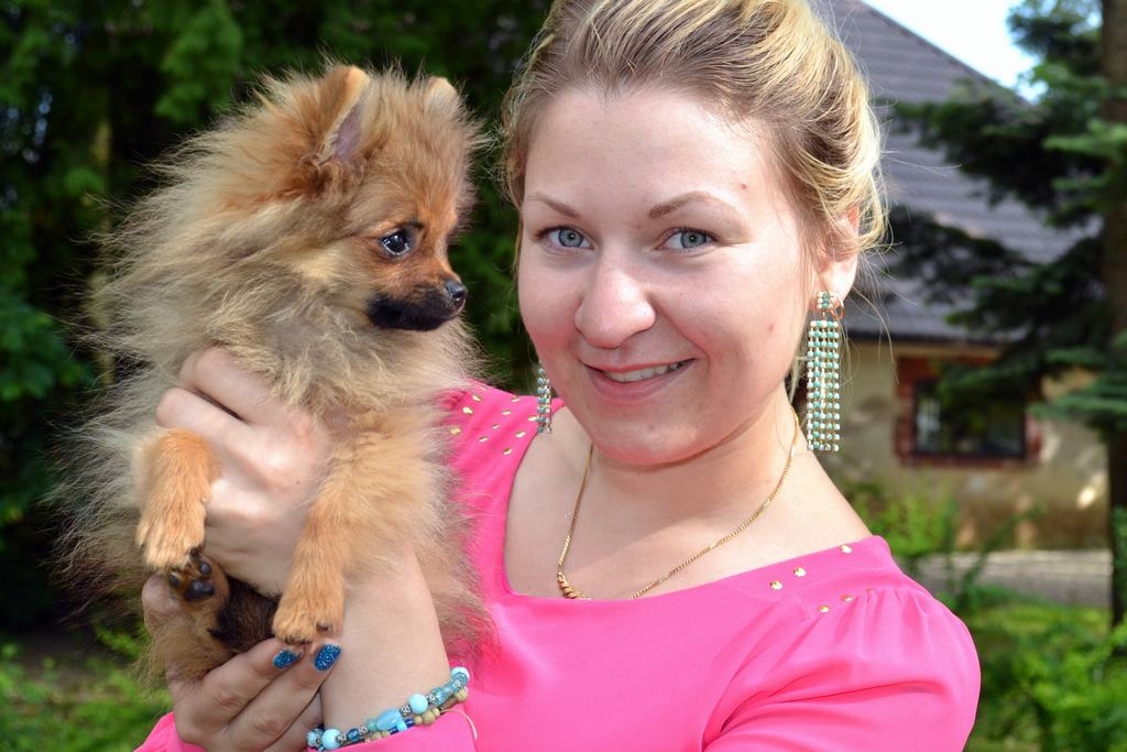 Draugi. Piedzimis melnu kažociņu, pieaugot Rūperts būs ruds. “Ja es katru dienu strādātu birojā, tādu suņuku nevarētu turēt,” saka Kristīne. “Viņam pastāvīgi vajadzīgs saimnieces tuvums.”
Autors: Līga Patmalniece