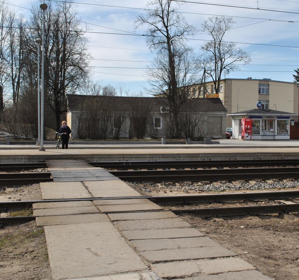 Skrīveru dzelzceļa stacijas laukums ar kiosku. 
Autors: no 
