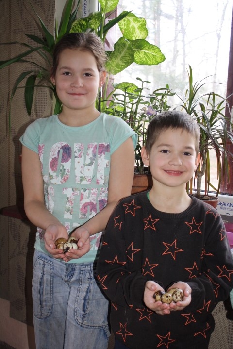 RAIBAS LIELDIENAS ar paipalu oliņām sagaidīs Palanceviču ģimenes bērni Elizabete un Ivans. 
Autors: Sandra Pumpure