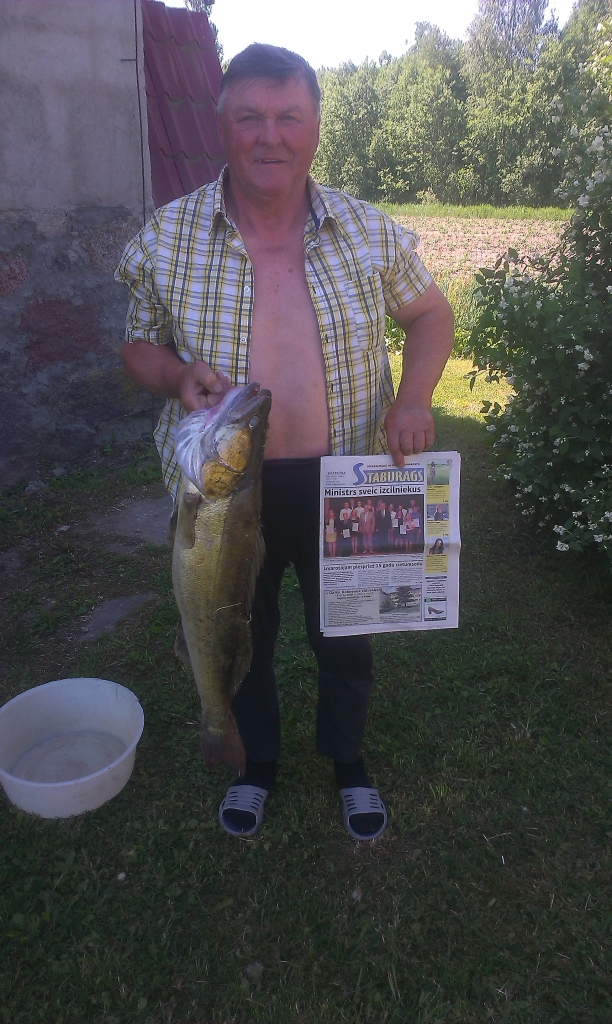 Parfīrijs Maslabojevs “Staburaga” konkursā par lielāko zivi piedalās pirmo reizi. 