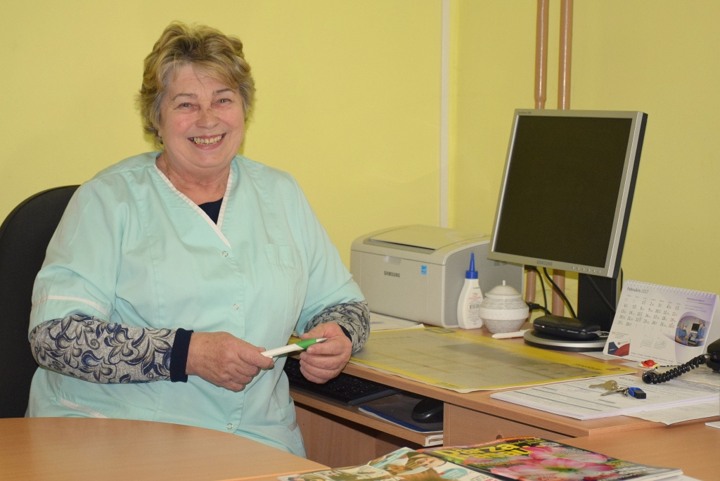 Laipna un smaidīga. Ģimenes ārsta palīdze Neretā Janīna Kanopa.
Autors: Imants Kaziļuns