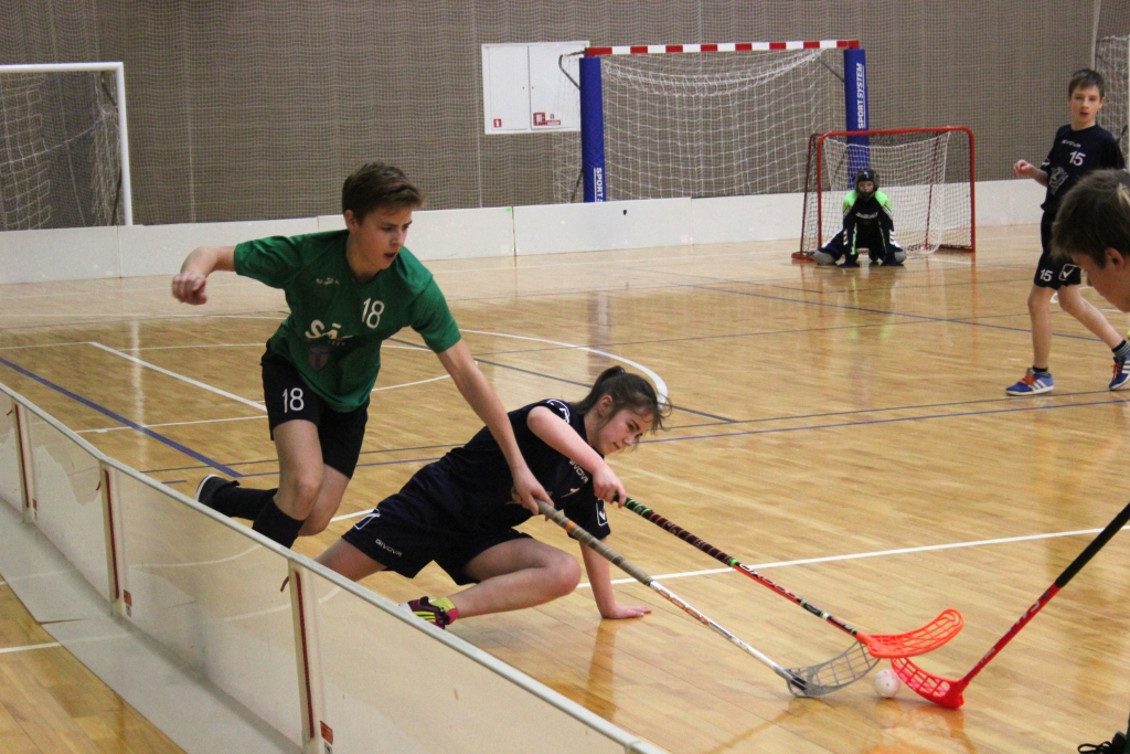 Cīnās līdz galam. Vienība “ANV Aizkraukle” godam cīnījās un spēles pēdējā periodā atzina grupas līderu — ādažnieku — pārākumu.
Autors: Viesturs Kaktiņš