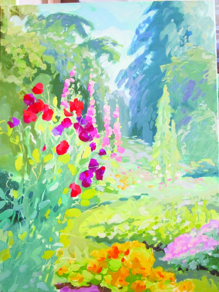 Dārzā. Agneses Krastenbergas glezna.
Autors: Ināra Sudare