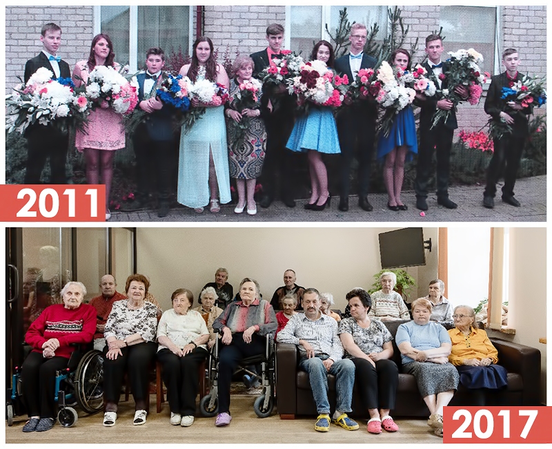 Pēdējais 9. klases izlaidums Siltāju pamatskolā bija 2011. gadā (augšā), tagad tur ir pansionāts ar 52 iemītniekiem (apakšā).                                                                                                                                         Reiņa Hofmaņa foto
Autors: Reiņa Hofmaņa