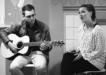 “X Faktors Latvija” dalībniece Līga Rīdere un ģitārists Ričards Saulevičs.
Autors: Imants Kaziļuns