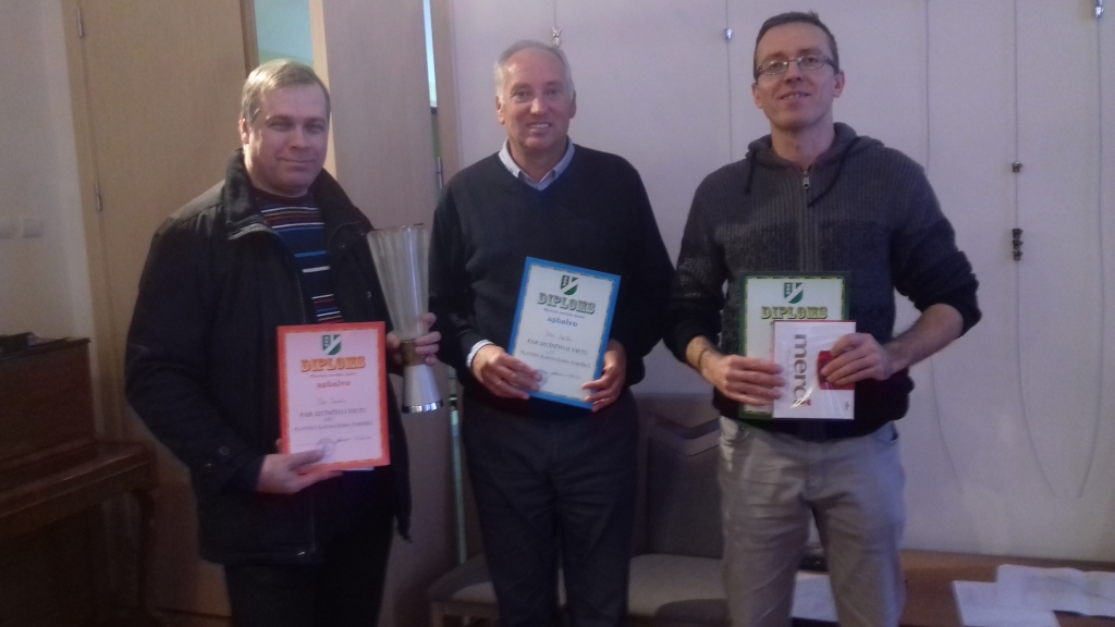 UZVARĒTĀJU TRIJOTNE — Ivo Saksis (no kreisās), Uldis Melderis un Konstantīns Gudovskis.
Autors: no Ulda Meldera albuma