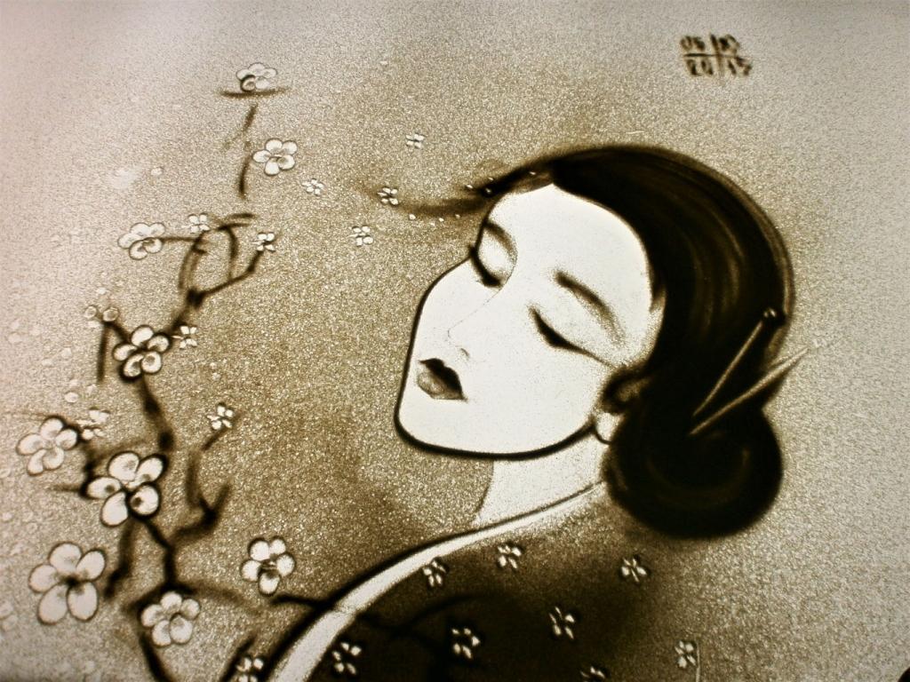 BEZ OTAS UN KRĀSĀM. Šāds zīmējums izveidots no smiltīm, un tam nepieciešama īpaša meistarība un pirkstu veiklība.
Autors: no smilsukino.lv