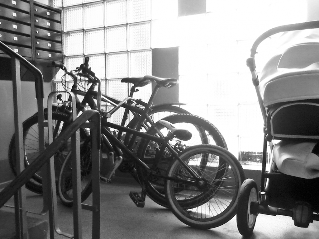 Riteņi un bērnu rati traucē piekļūt pastkastēm, kā arī brīvi pārvietoties pa kāpnēm.
Autors: iedzīvotājas