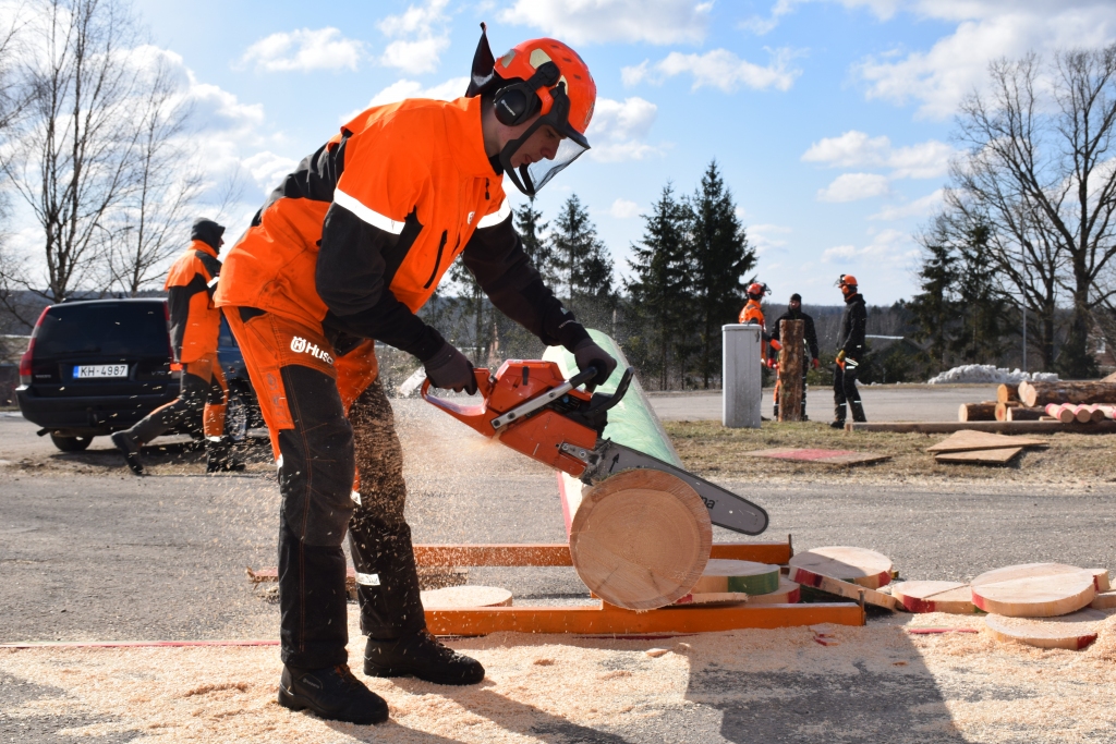 Rūpējas par drošību. Tas, par ko kokgāzēju sacensībās var nopelnīt soda punktus, reālajā darbā rada traumas, tāpēc viens no būtiskiem šādu sacensību aspektiem, kas tiek demonstrēts skatītājiem, ir droša motorinstrumentu lietošana.
Autors: Agita Grīnvalde-Iruka