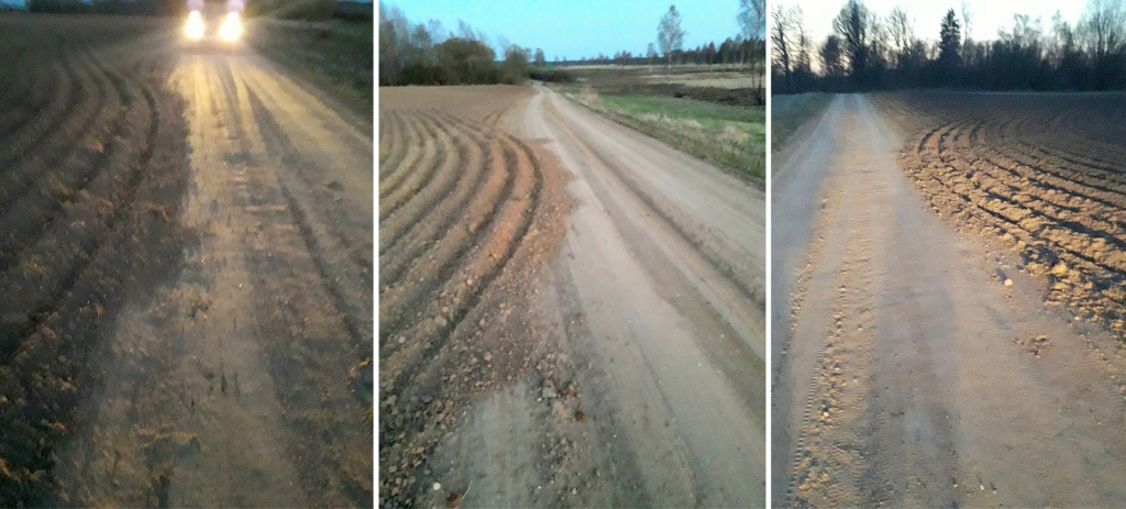 Zemnieku nedarbi. Valles pusē zemnieki, apstrādājot lauku, uzaruši arī ceļu.
Autors: Imants Kaziļuns