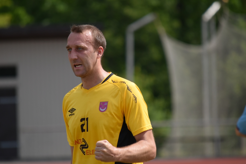 Hettrika autors. Vienības “Poila” spēlētājs Aleksandrs Zvidriņš vienā spēlē guva trīs vārtus.