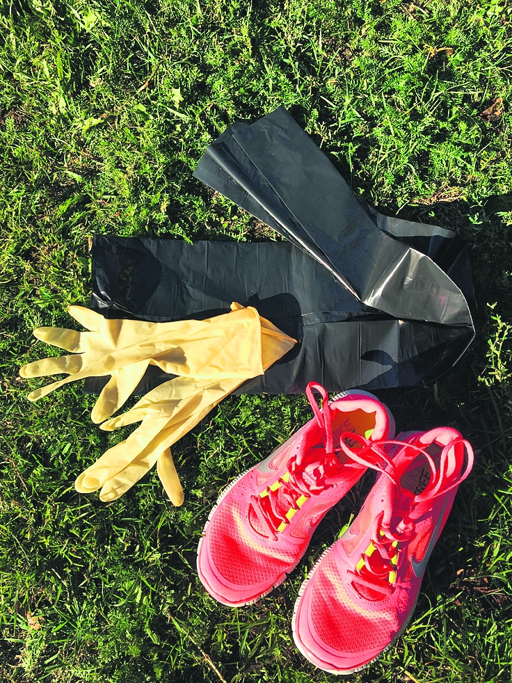 Lai nodarbotos ar “plogingu”, nevajag daudz — skriešanas apavus, atkritumu maisu un cimdus.