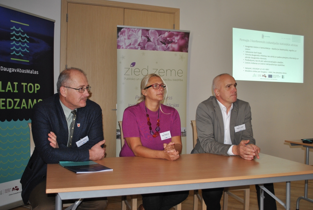 IDEJĀM ATVĒRTI. Diskusijā iesaistījās Guntis Libeks (no kreisās), Aiga Petkēvica un Aigars Lukss.