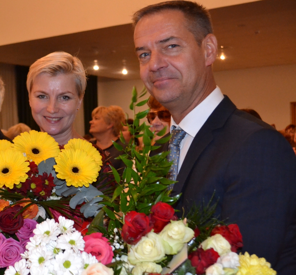 Valda Auziņa, Kokneses novada Goda pilsone, “Kokneses fonda” valdes priekšsēdētāja, kopā ar dzīvesbiedru Agri.
Autors: Agita Grīnvalde-Iruka