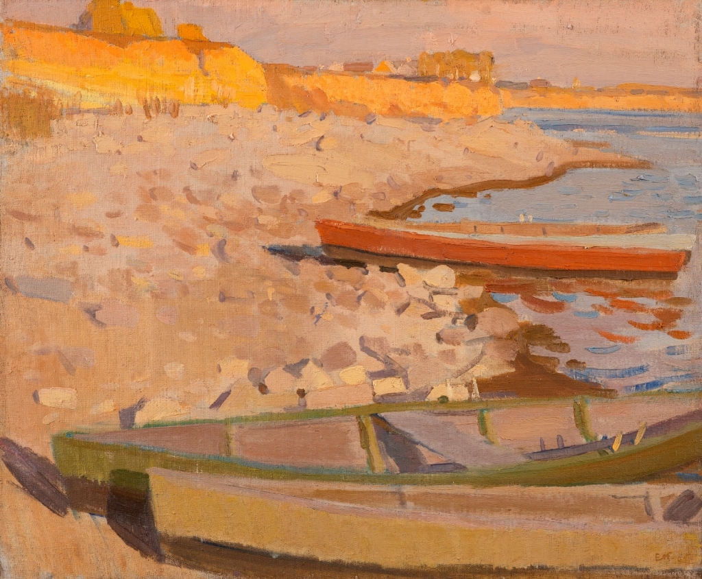 Edītes Krastenbergas gleznas. “Daugavas krasts ar laivām” (1965. g.).
Autors: Didža Grodza foto