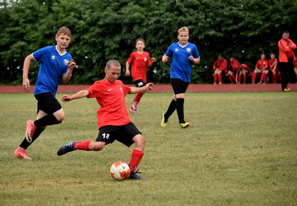 Vārti! Pie bumbas vienības FK “Veina” mača rezultatīvākais spēlētājs Daniels Stoma.