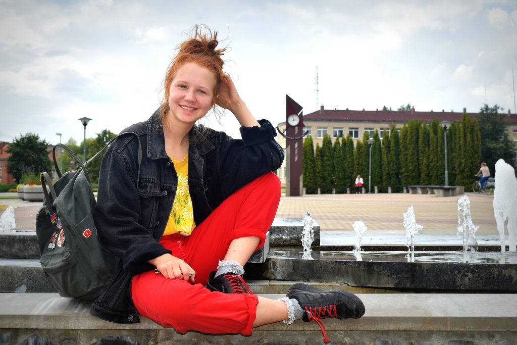 Skrīveriete Agate Albekeite.
Autors: Imants Kaziļuns