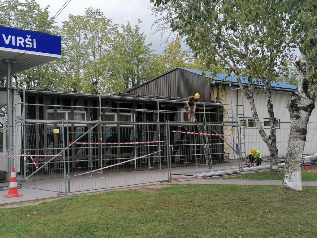Viss notiek! “Virši-A” degvielas uzpildes stacijā Aizkrauklē sākušies fasādes pārbūves darbi. Tiks modernizētas arī iekštelpas, kā rezultātā likvidēs automazgātavu.