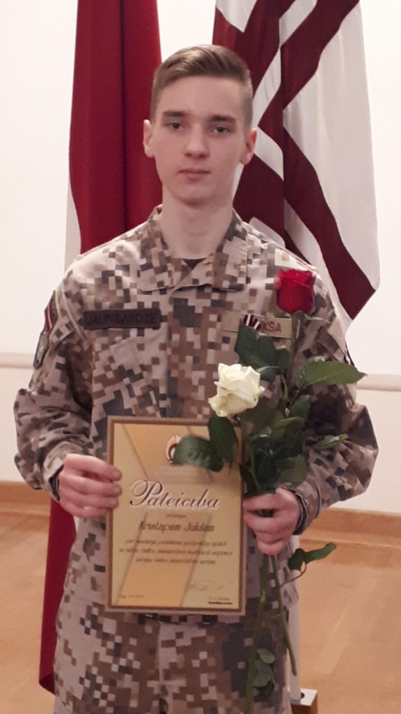 Godam nopelnīts apbalvojums. Četru gadu laikā Kristaps Jukša sevi pierādījis kā daudzsološu jaunsargu.
Autors: no personīgā albuma