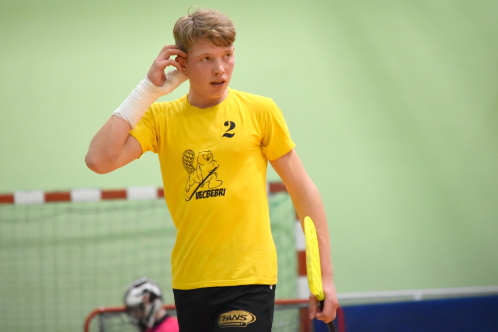 Ja sit, tad precīzi! Rezultatīvākie komandas “Vecbebri” spēlētāji — Juris Tomaševskis (no kreisās) un Krists Bitenbinders.