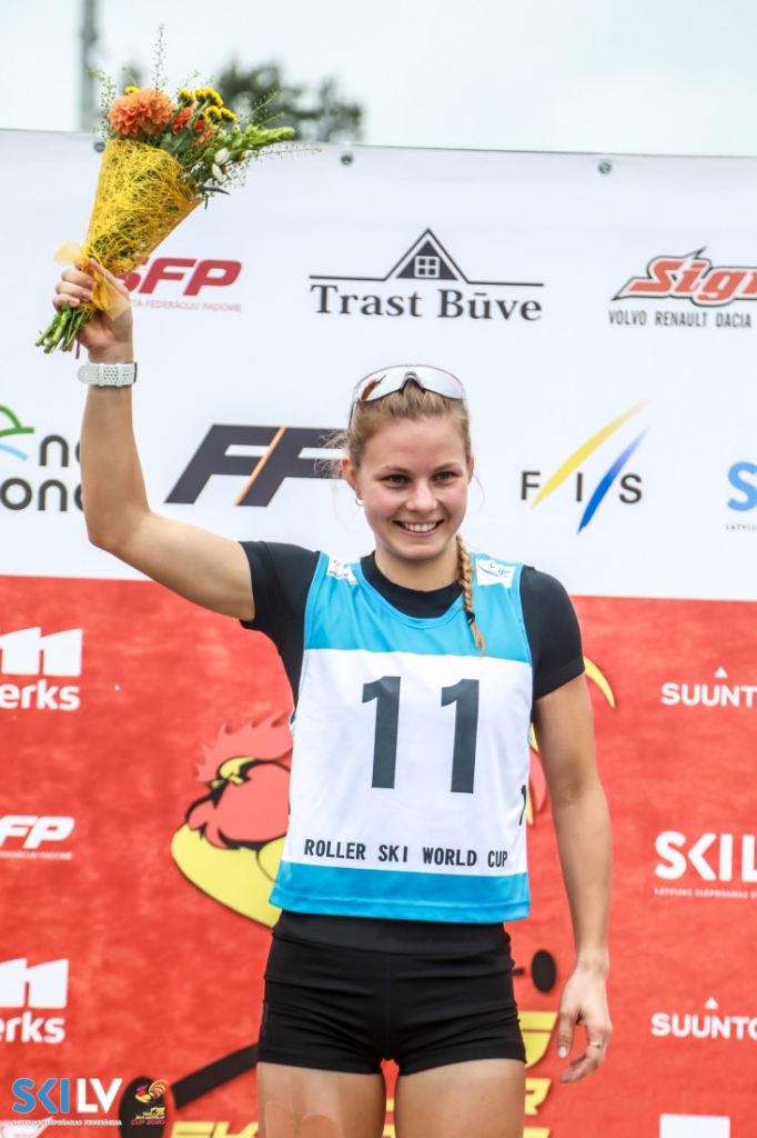 Panākumi rollerslēpošanā. Patrīcija Eiduka no Vecbebriem pēc Pasaules kausa posma Madonā.
Autors: Agra Veckalniņa foto