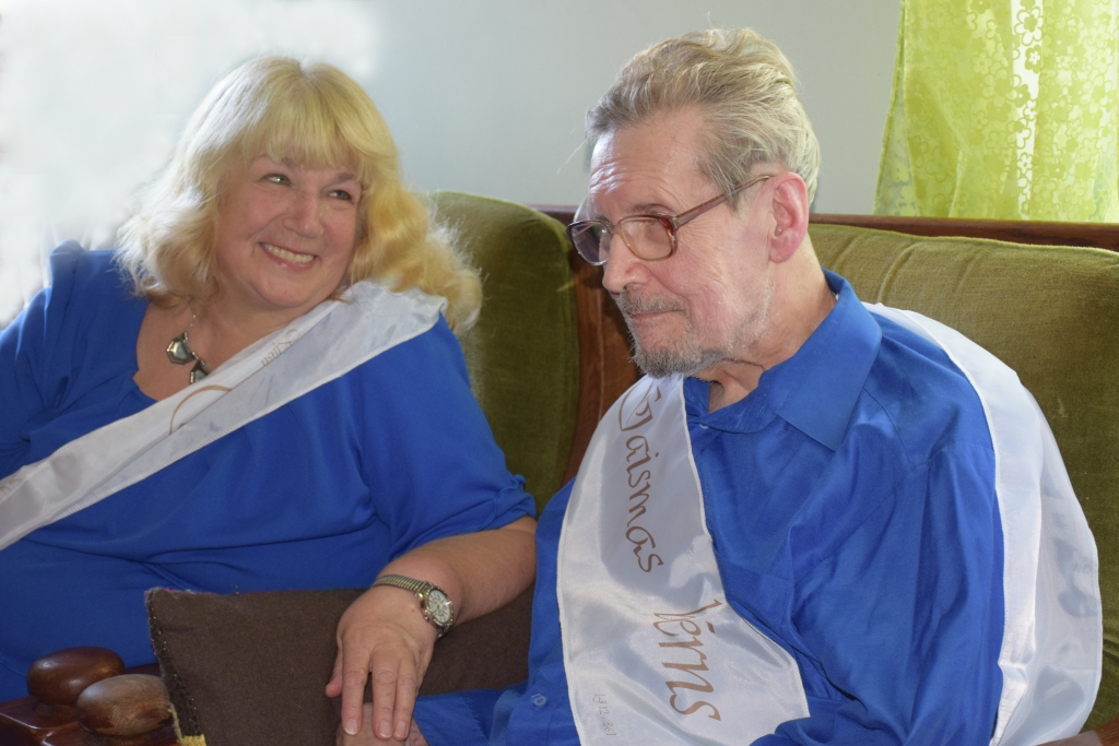 Zelta pāris. Taiga un Juris Kalvišķi savā zelta kāzu jubilejā.