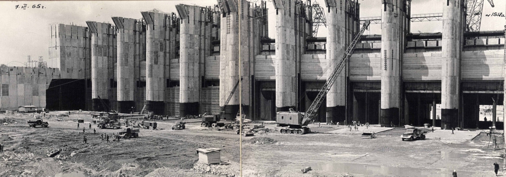 Pļaviņu HES būvlaukums. 1965. gada 7. jūlijs.