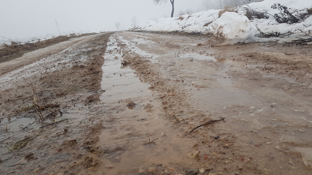 Šķīdonis uz grants ceļiem rodas pavasarī un rudenī, kā arī atkušņa laikā, kad uz ceļiem nonāk liels ūdens daudzums.
Autors: Imants Kaziļuns