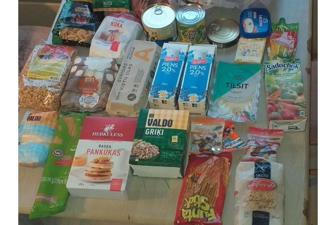 Pārtikas pakas saturs iepriekšējā periodā.