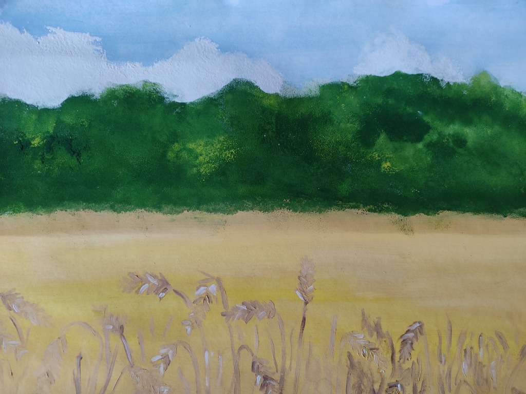 “Rudzu mākonis”. Martas Mačas zīmējums.
Autors: no Vecumnieku tautas nama