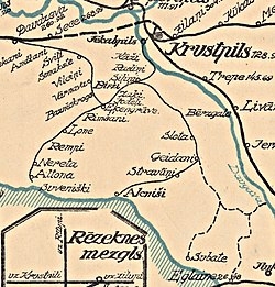 Sēlijas dzelzceļa karte 1925. gadā.