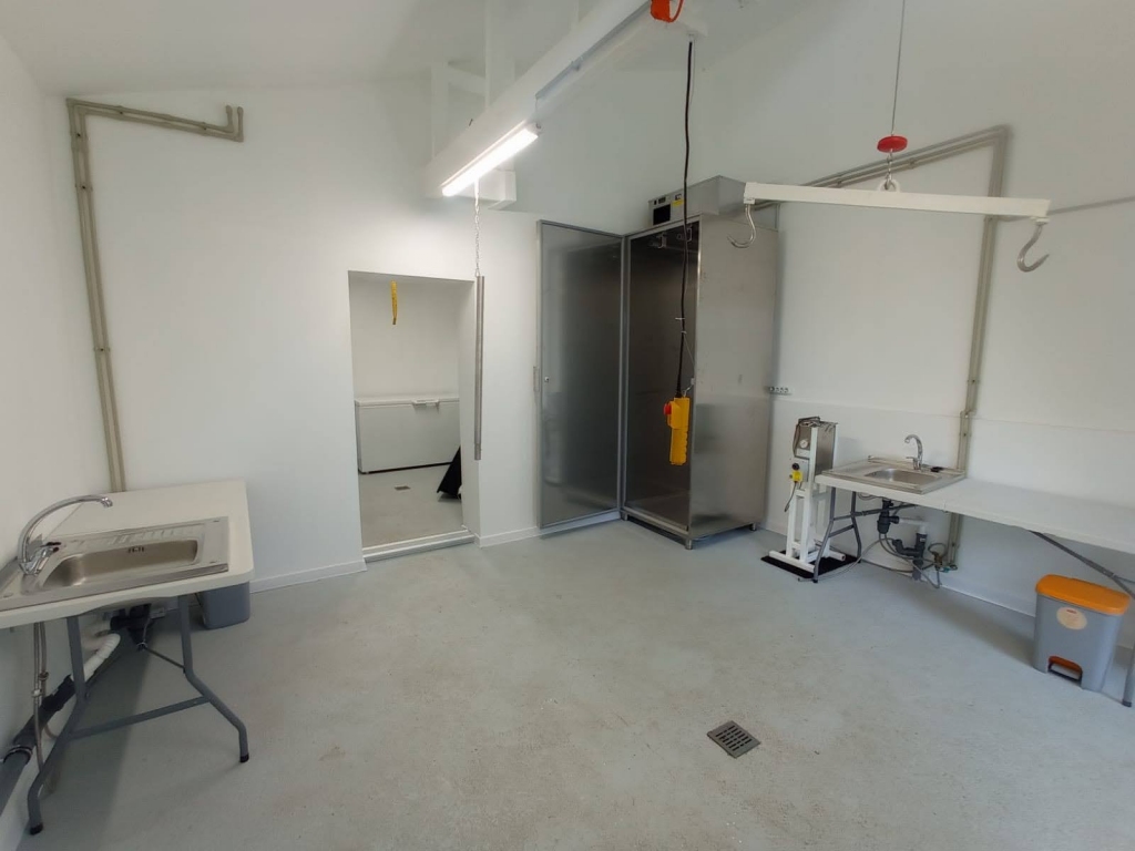 Ar Eiropas Savienības fondu līdzfinansējumu izveidota PVD atzīta kautuve un gaļas sadales telpas.