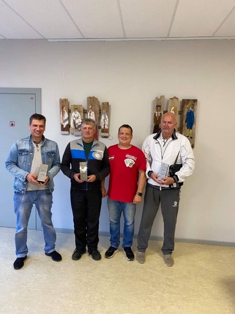 Labākie zoles spēlētāji. Raimonds Skuja (no kreisās), Ilgvars Gritāns, Ainārs Krastiņš un Gvido Zambergs.
Autors: no personīgā albuma