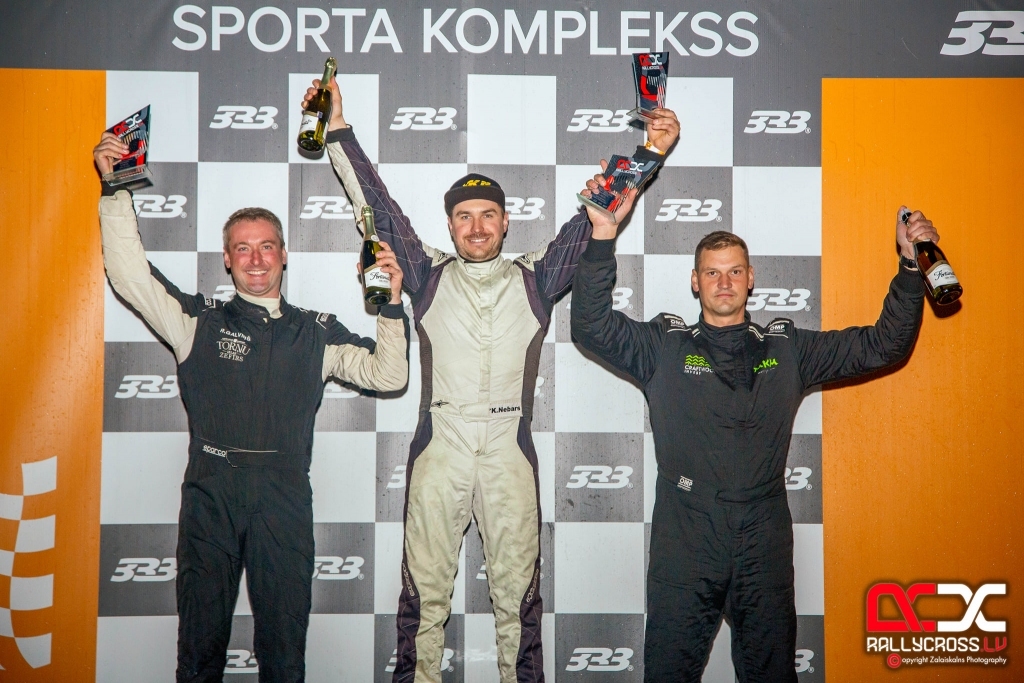 Aizkrauklietis Raivis Galviņš (no kreisās), pirmo sezonu startējot BMW RX 3000 klasē, izcīnījis nozīmīgu uzvaru. Pēdējā čempionāta posmā Raivis ieguva 2. vietu, bet kopvērtējumā izcīnīts čempiona tituls.
Autors: no rallycross.lv