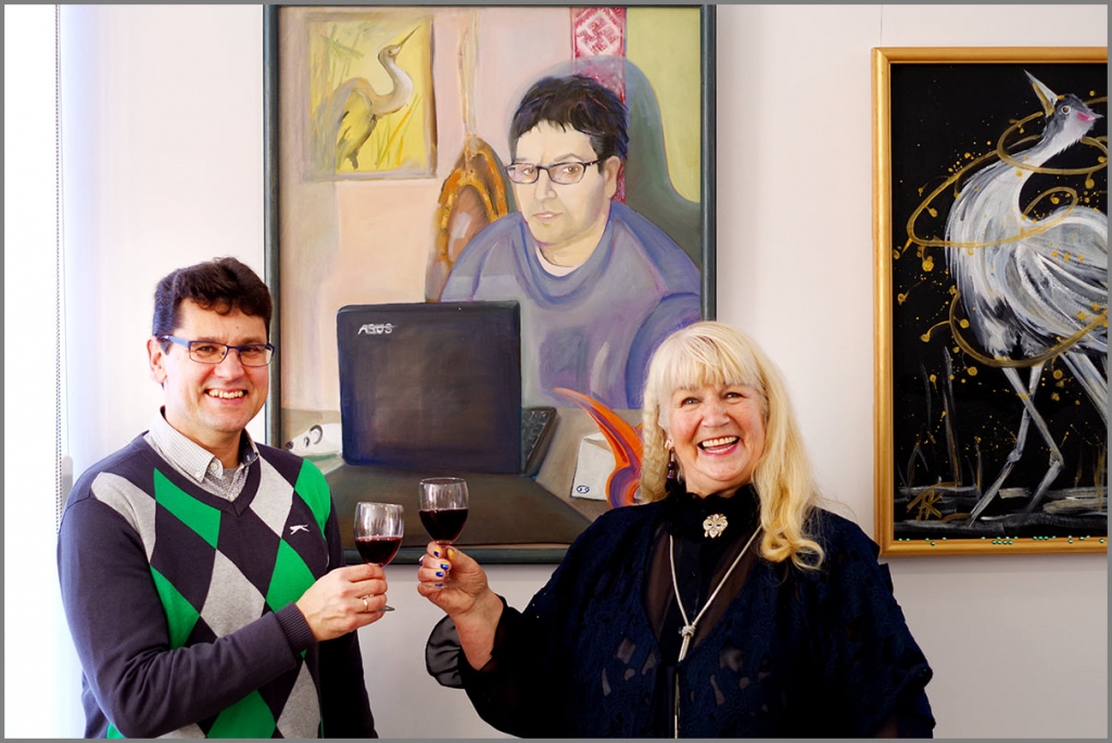 Kopā ar “Pandēmijas upuri”. Taiga Kalvišķe un Uldis Dzērve.
Autors: Arvis Voicehovičs